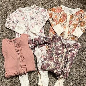 Caden Lane Pajama bundle sz 3-6 months